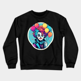 Clown Halloween Illustration Crewneck Sweatshirt